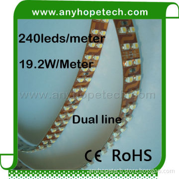 Cheap strip hot promotion white color 240ledm led flexible hose light